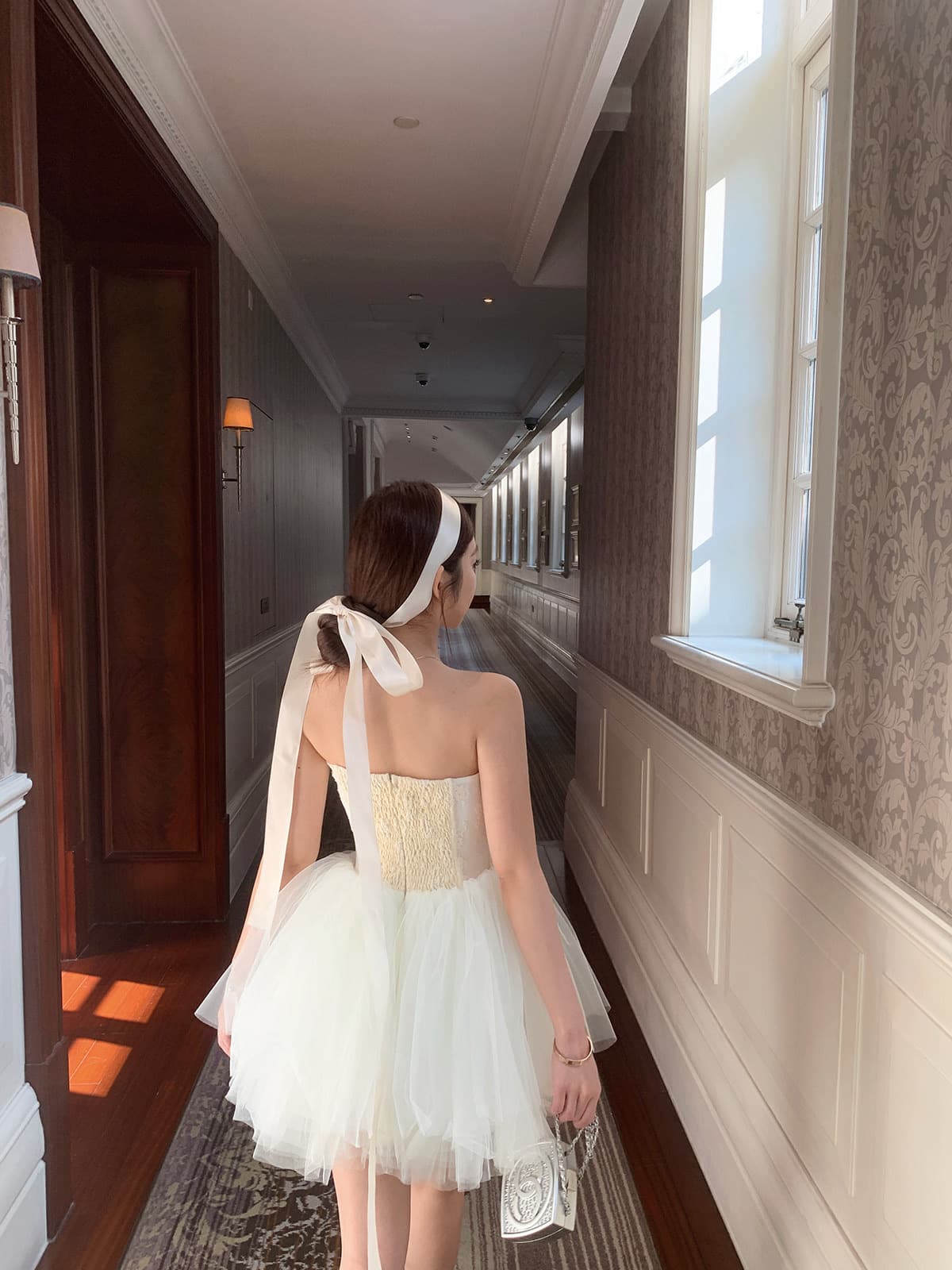 lin boutique 백조 왈츠 무거운 작업 망사 패치워크 예복 치마 여성 드레스 상세 이미지 43