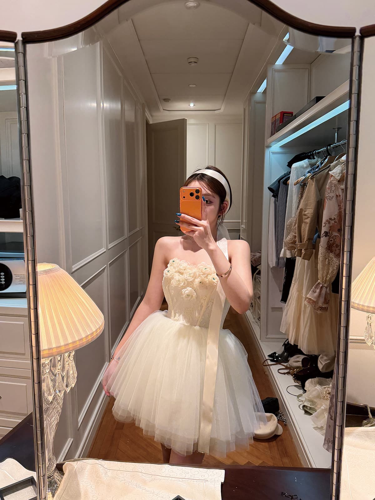 lin boutique 백조 왈츠 무거운 작업 망사 패치워크 예복 치마 여성 드레스 상세 이미지 48