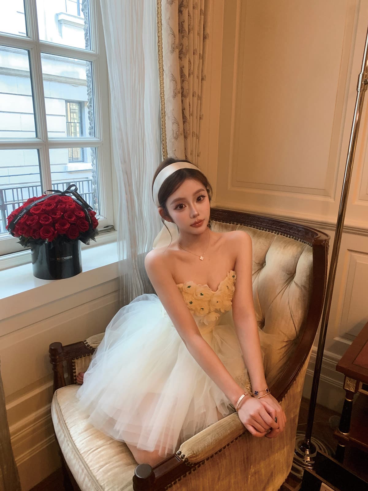 lin boutique 백조 왈츠 무거운 작업 망사 패치워크 예복 치마 여성 드레스 상세 이미지 52