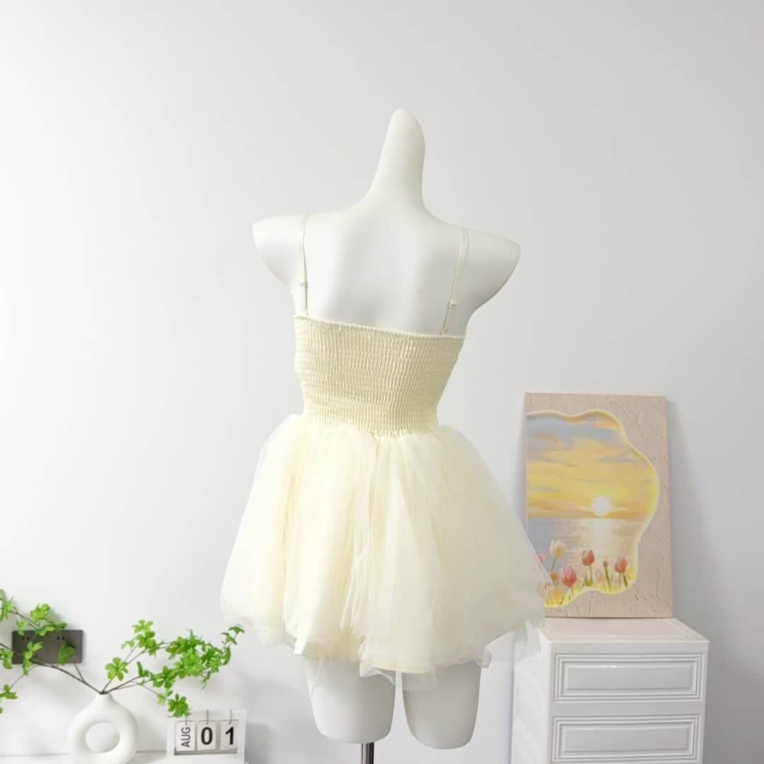 lin boutique 백조 왈츠 무거운 작업 망사 패치워크 예복 치마 여성 드레스 이미지 6
