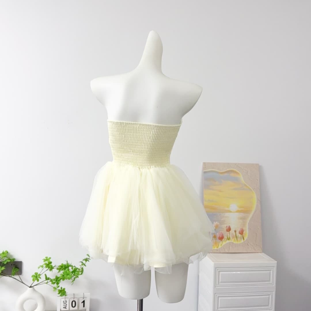 lin boutique 백조 왈츠 무거운 작업 망사 패치워크 예복 치마 여성 드레스 상세 이미지 2