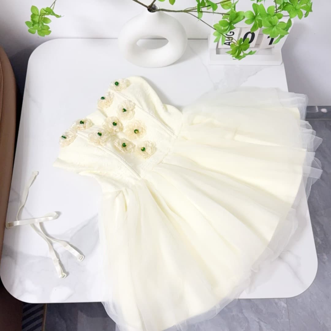 lin boutique 백조 왈츠 무거운 작업 망사 패치워크 예복 치마 여성 드레스 상세 이미지 13