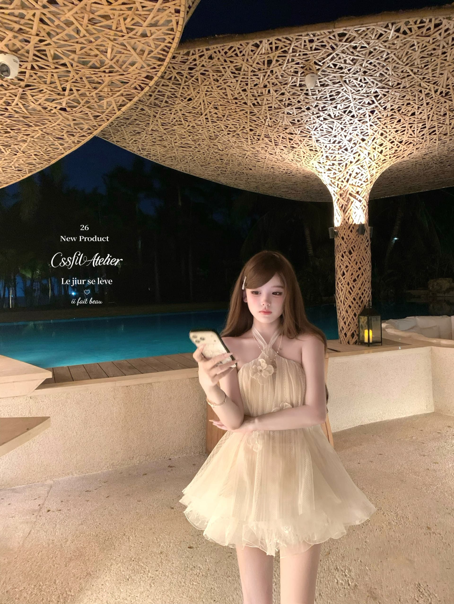 늦게 우산 우산 26 ss 무거운 꽃잎 화이트 캄파넬라 세과 행침 목 망사 꽃 맨위 파란색 주간 실크 라이 경기 서울 긴 바지 상세 이미지 45