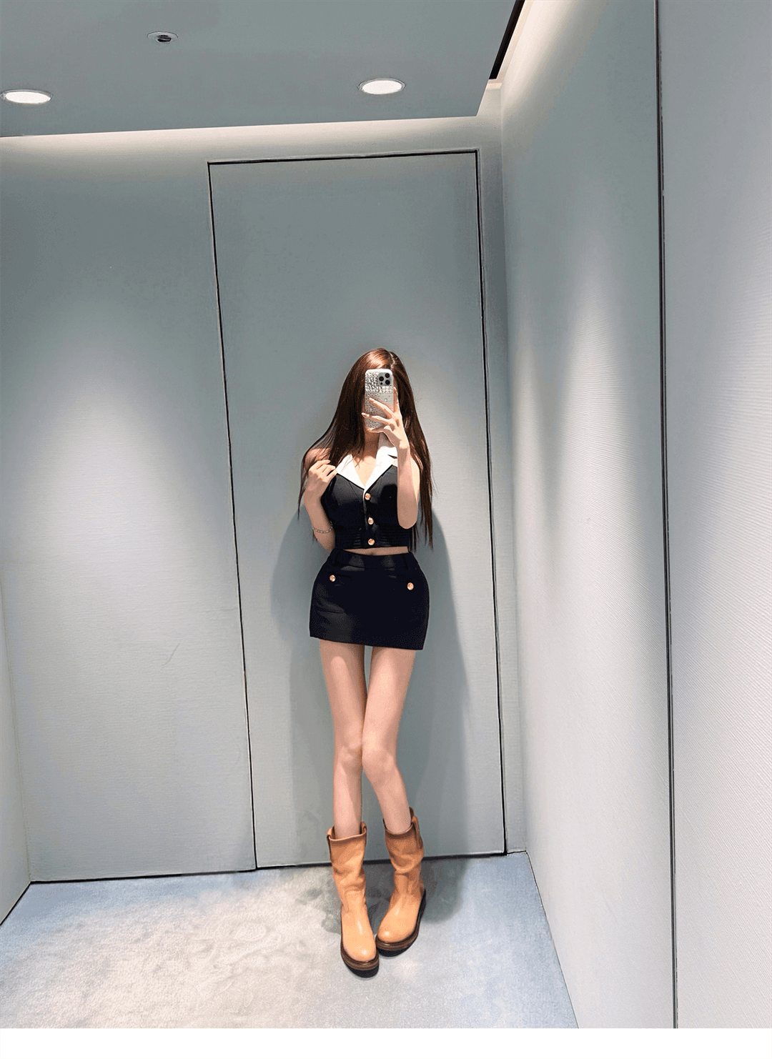 5 13 20 00cher 챠오어 중년 향기로운 향 중년 고급 고유 한 골드 버클 여성 여름 새로운 세트 상세 이미지 21