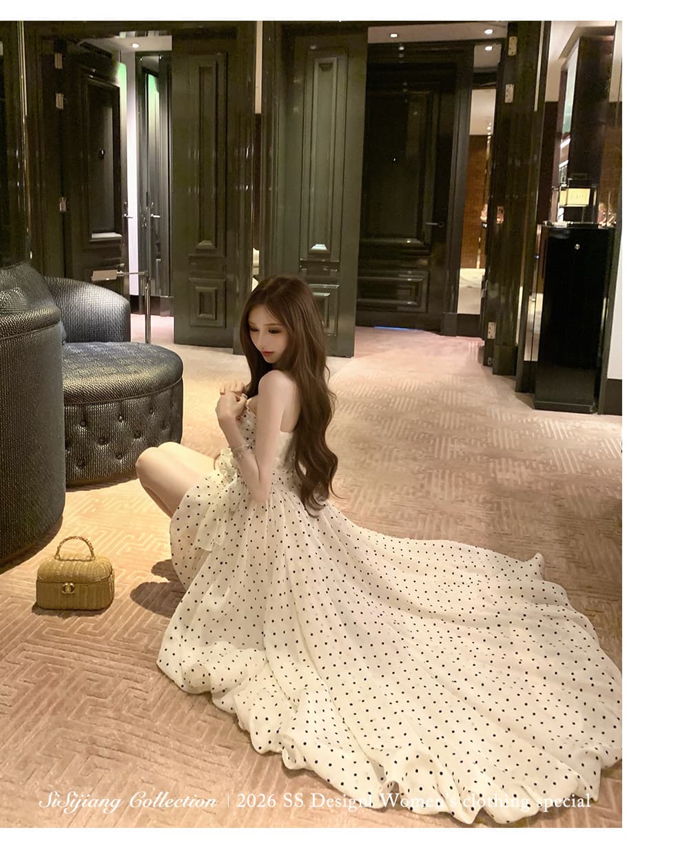 sisi jiang5 13 20 00 9.5 접기 서있는 마이너스 15 도트 무늬 오래된 꿈 상세 이미지 29