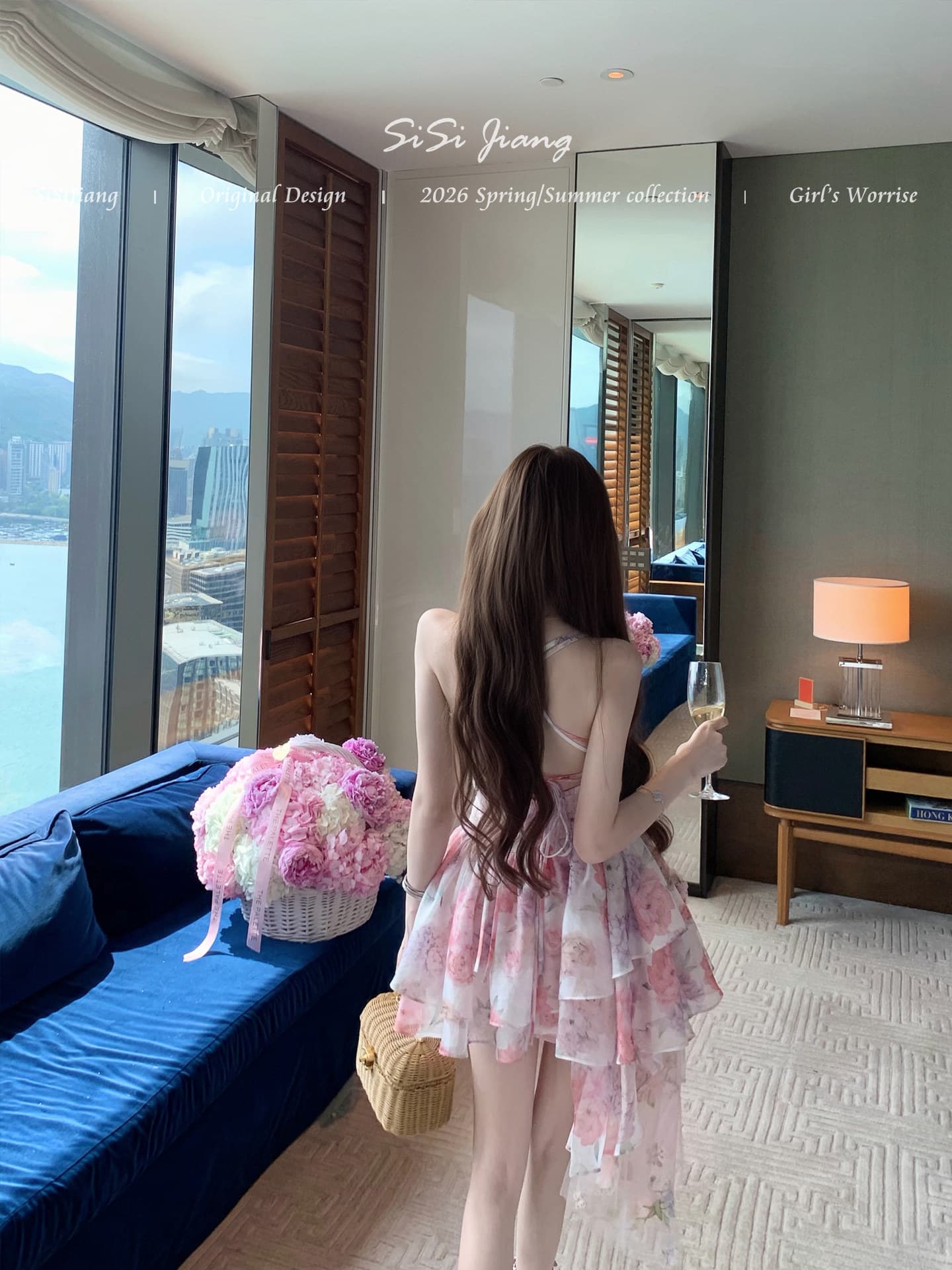 sisi jiang5 13 20 00 9.5 접기 서있는 마이너스 15 꽃이 떨어지는 장미 상세 이미지 32