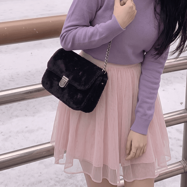 실사 빅 사이즈 여성 의류 부드러운 핑크색 Tulle 반신 스커트 여성 슬림해 보이는 루즈핏 우산 치마 표지 넓적 다리 다용도 한 마디 중간 스커트 상세 이미지 6