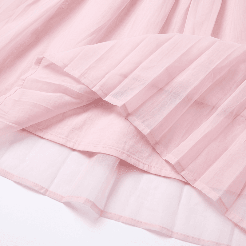 실사 빅 사이즈 여성 의류 부드러운 핑크색 Tulle 반신 스커트 여성 슬림해 보이는 루즈핏 우산 치마 표지 넓적 다리 다용도 한 마디 중간 스커트 상세 이미지 10