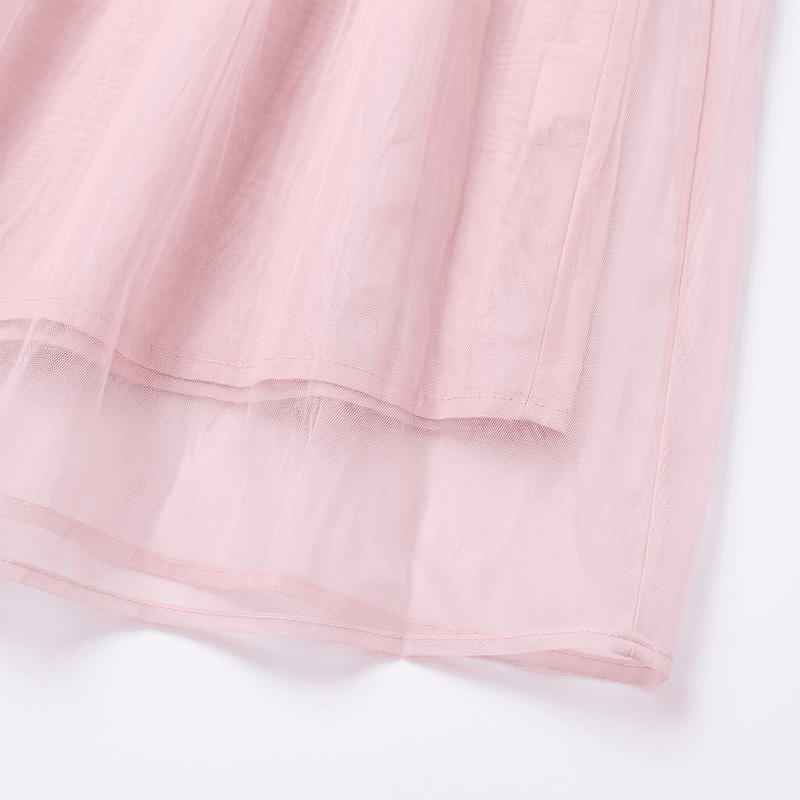 실사 빅 사이즈 여성 의류 부드러운 핑크색 Tulle 반신 스커트 여성 슬림해 보이는 루즈핏 우산 치마 표지 넓적 다리 다용도 한 마디 중간 스커트 상세 이미지 11