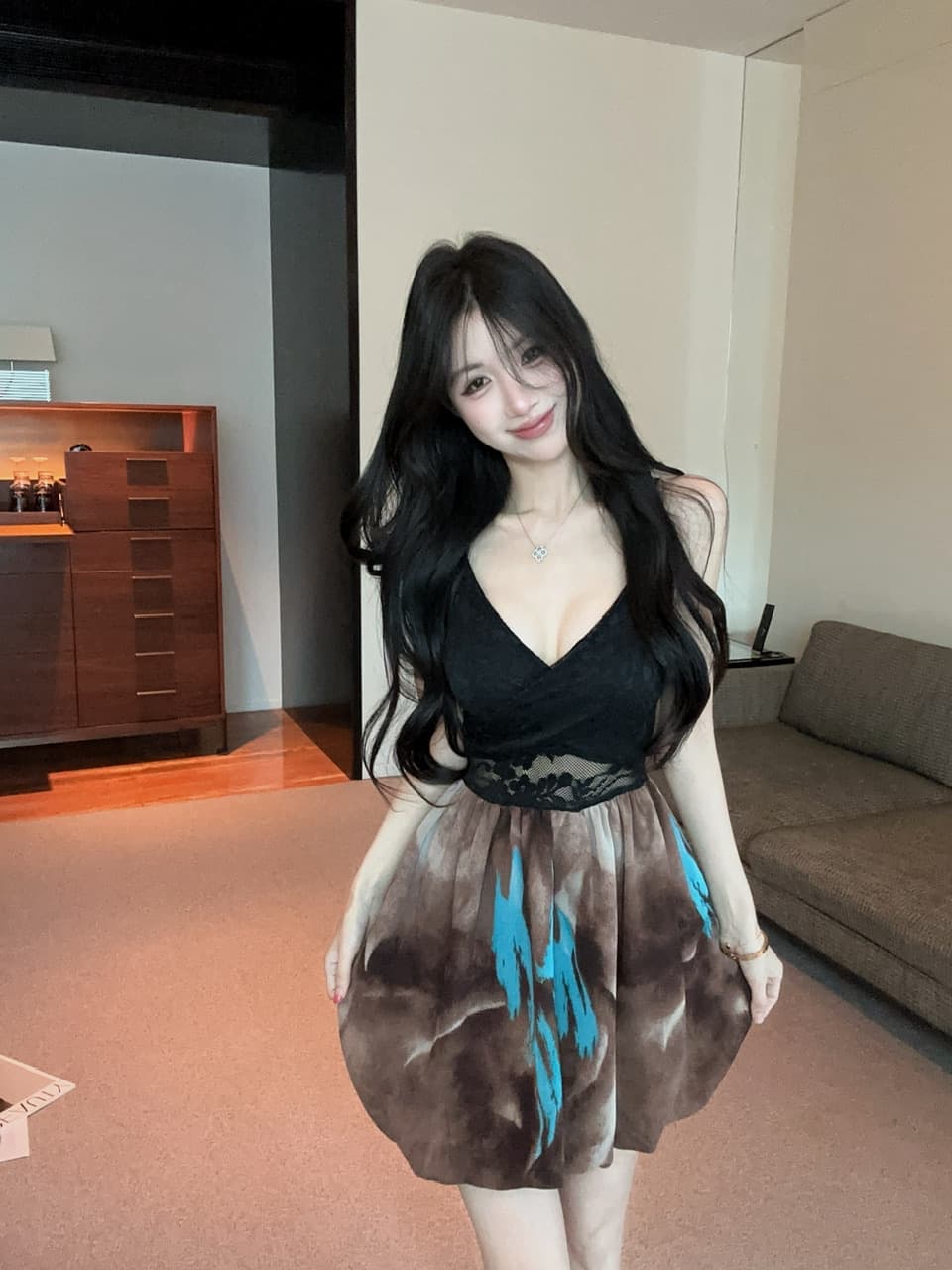 실사 레이스 조각 퍼프 스커트 상세 이미지 20