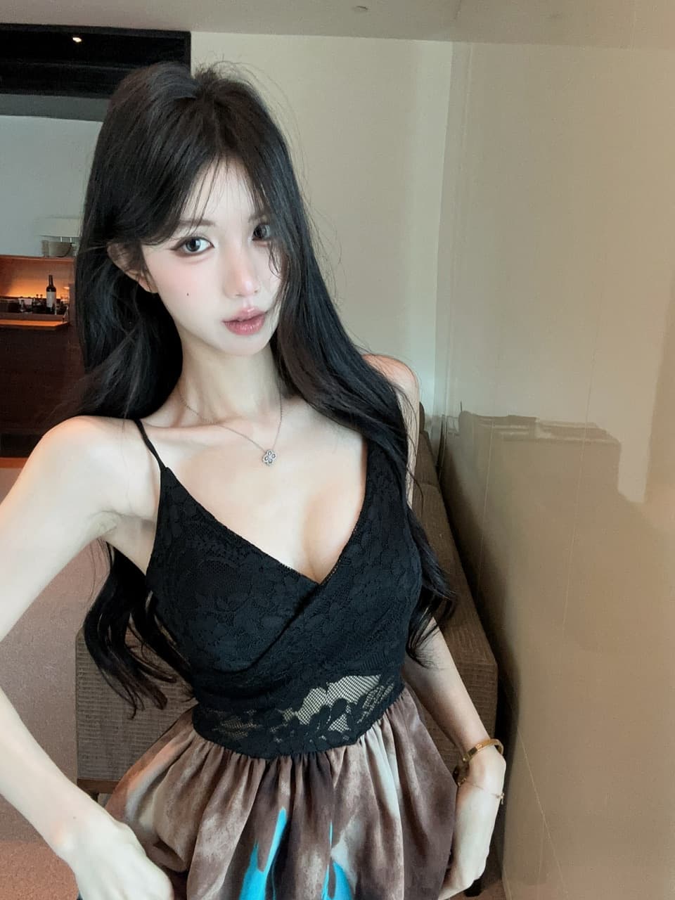 실사 레이스 조각 퍼프 스커트 상세 이미지 26