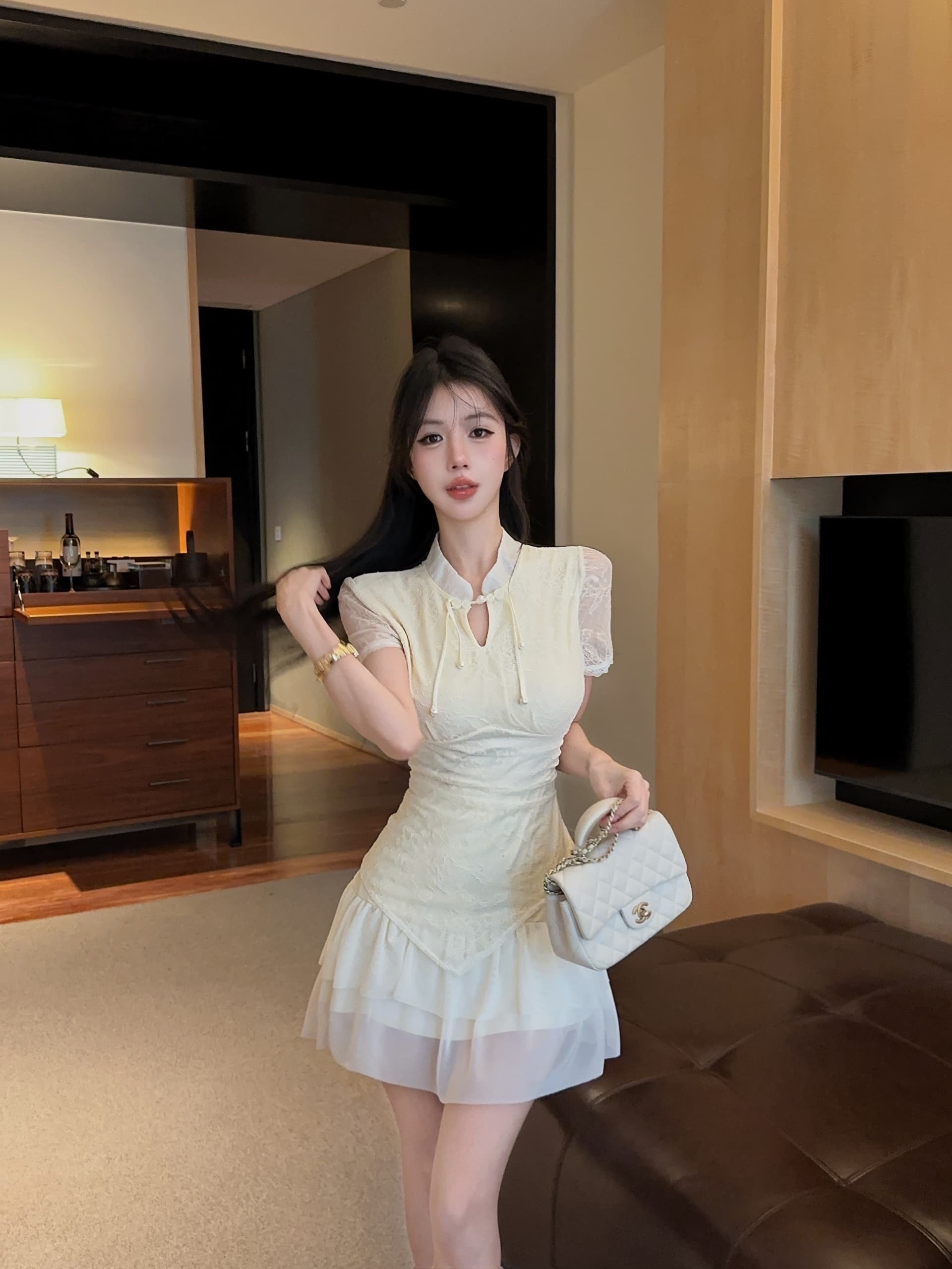 실사 망사 개선 치파오 드레스 상세 이미지 9