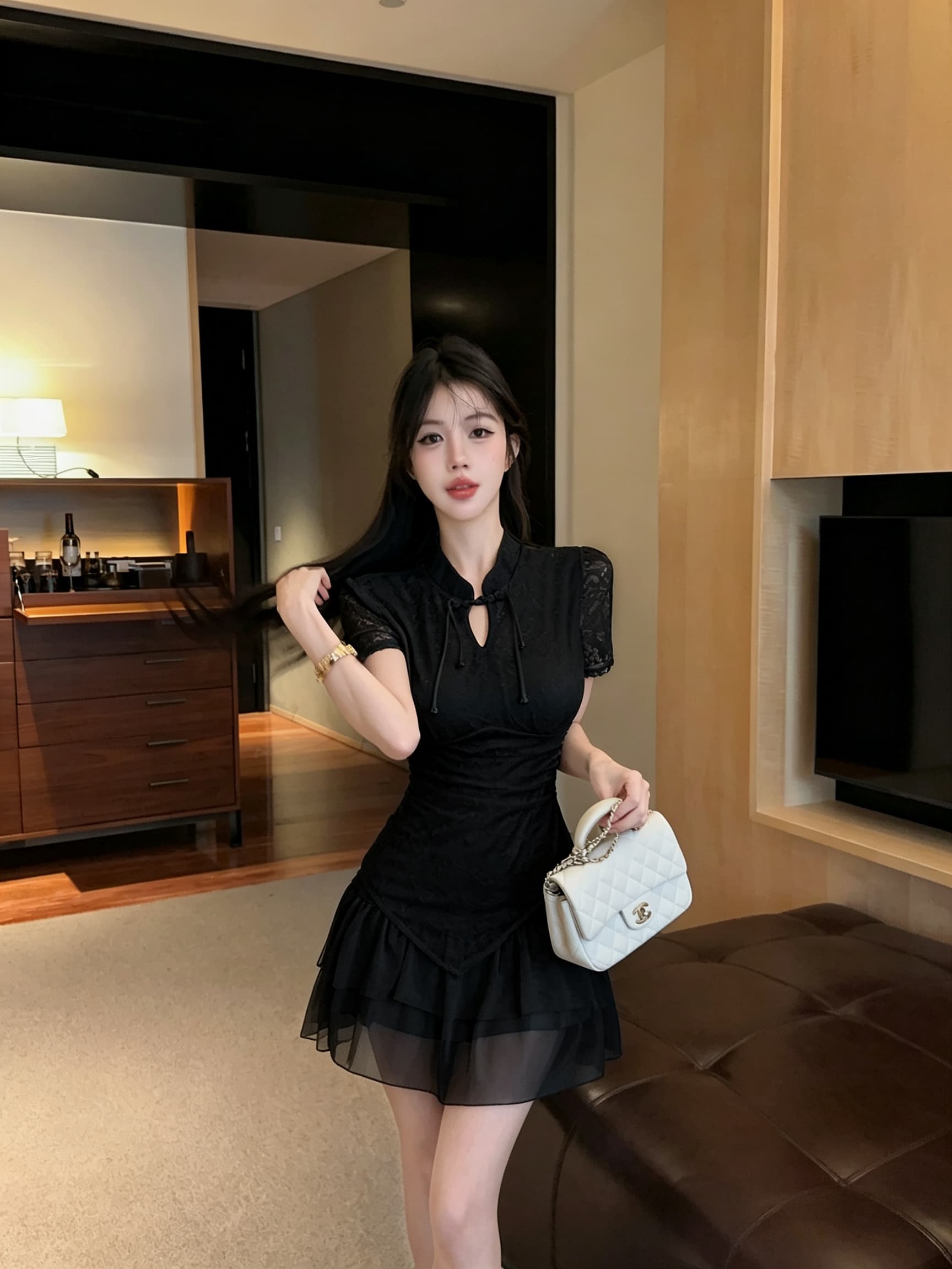 실사 망사 개선 치파오 드레스 상세 이미지 14