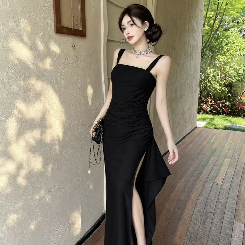 실사 롱 코트 조끼 스커트 이미지 5