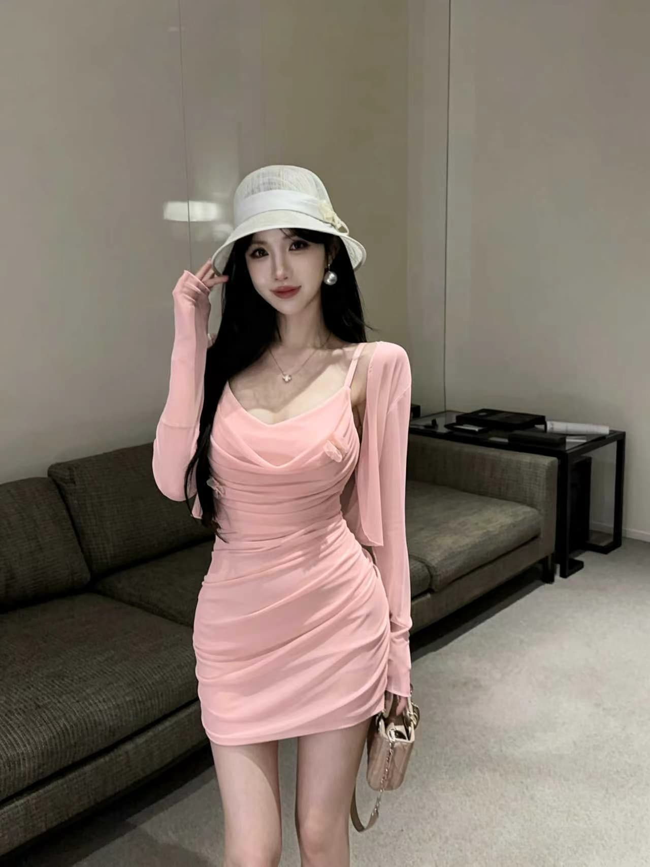 실사 망사 투피스 세트 아니요 단일 판매 싱글 후퇴 거부하다 상세 이미지 19