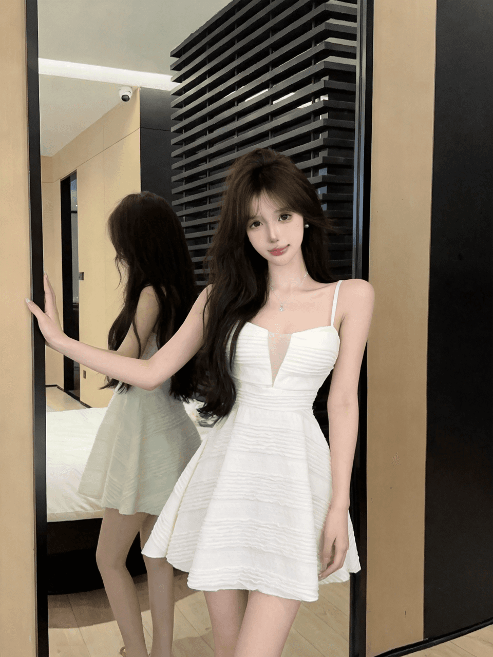 실사 쇼트 스타일 슬립 드레스 상세 이미지 28