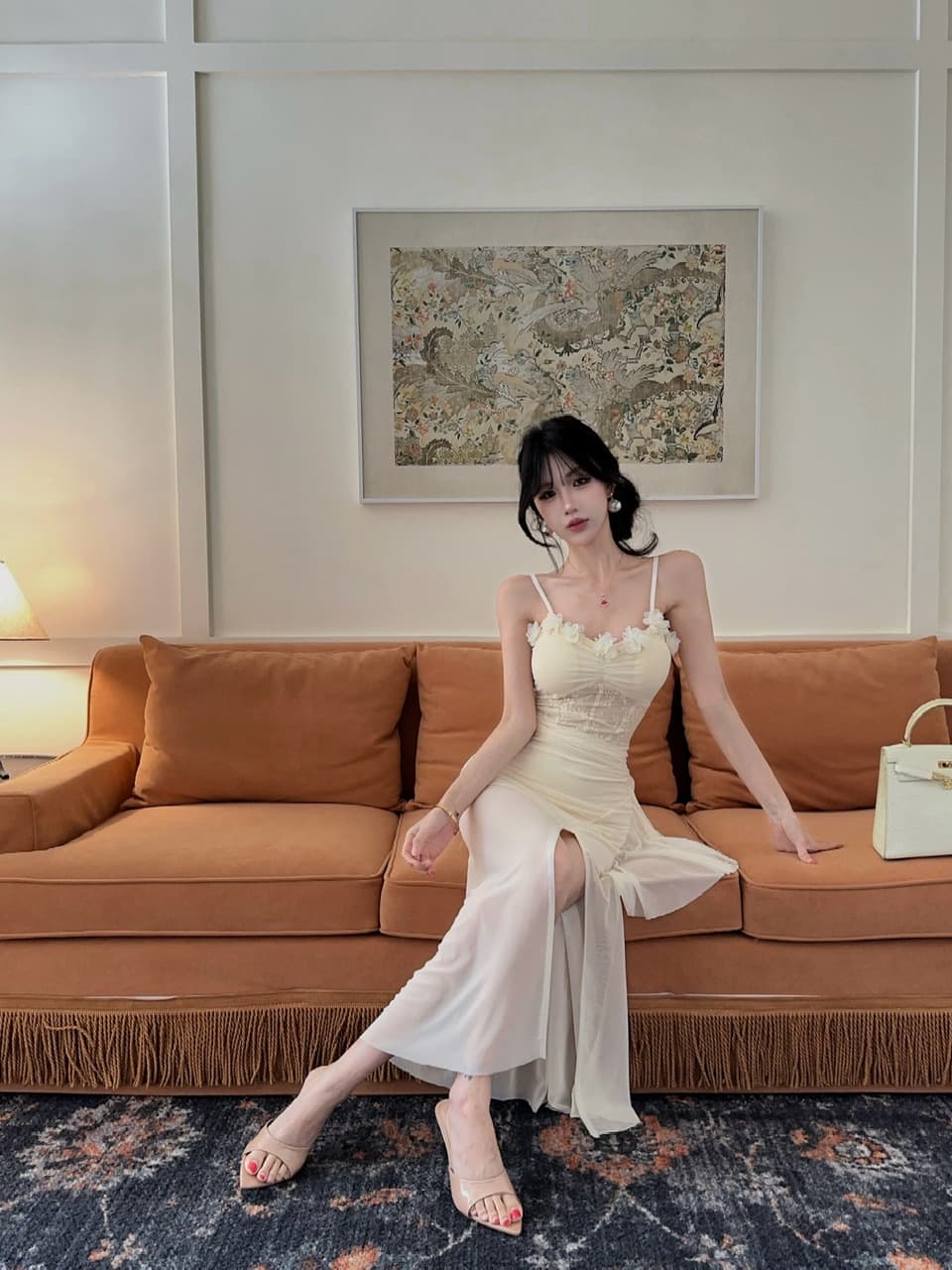 실사 롱 코트 드레스 상세 이미지 8