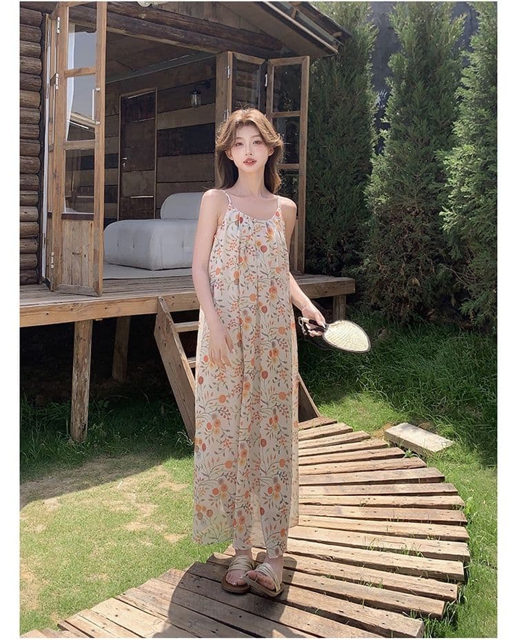 원본 품질 프랑스식 캘리포니아 주 주황색 소다 풍부한 휴가 바람 하이웨이스트 레이스업 슬립 드레스 2026 여름 치마 상세 이미지 12