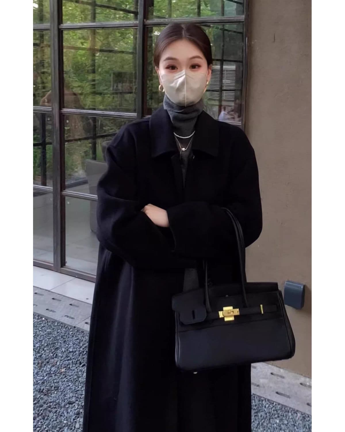 폭발 황색 베이비 칼라 모직 코트 여성 2026 가을 겨울 새로운 한국 스타일 두꺼운 중간 길이 자켓 상세 이미지 15