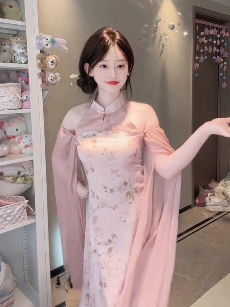새로운 중식 국풍 행침 목 여성 드레스 여름 품격 몸매 가꾸기 자이언트 잘 생긴 개선 치파오 롱 스커트 2026 새로운 이미지 3