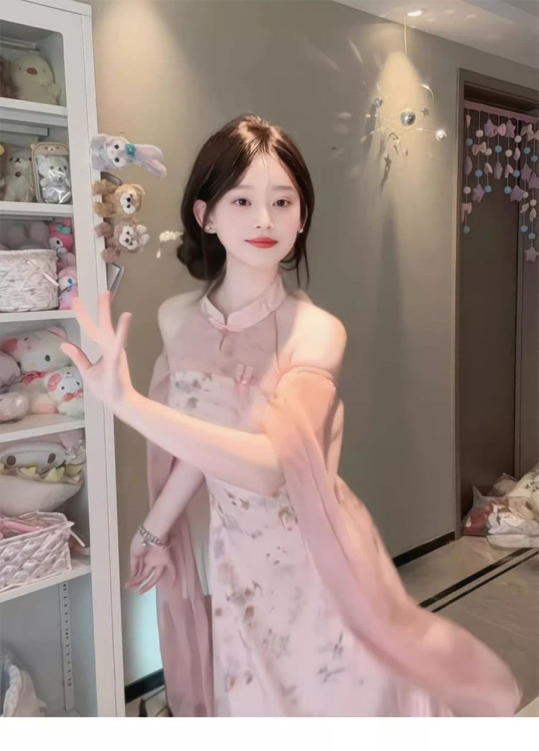 새로운 중식 국풍 행침 목 여성 드레스 여름 품격 몸매 가꾸기 자이언트 잘 생긴 개선 치파오 롱 스커트 2026 새로운 상세 이미지 2