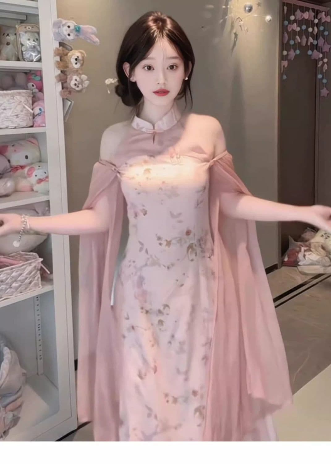 새로운 중식 국풍 행침 목 여성 드레스 여름 품격 몸매 가꾸기 자이언트 잘 생긴 개선 치파오 롱 스커트 2026 새로운 상세 이미지 3