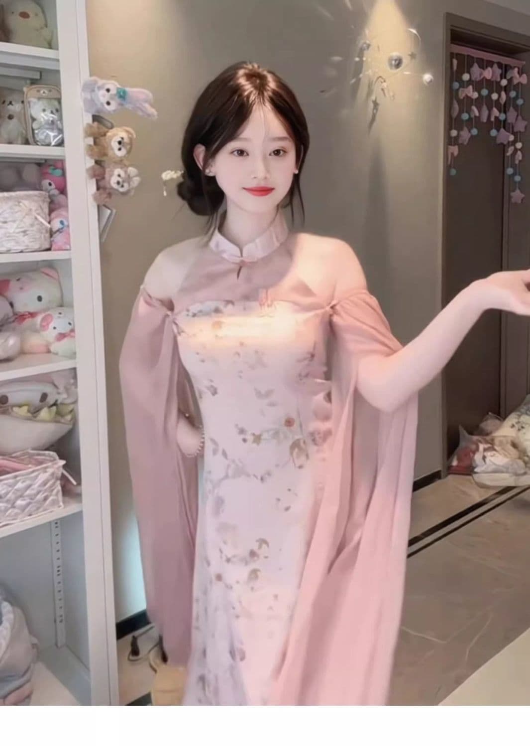 새로운 중식 국풍 행침 목 여성 드레스 여름 품격 몸매 가꾸기 자이언트 잘 생긴 개선 치파오 롱 스커트 2026 새로운 상세 이미지 5
