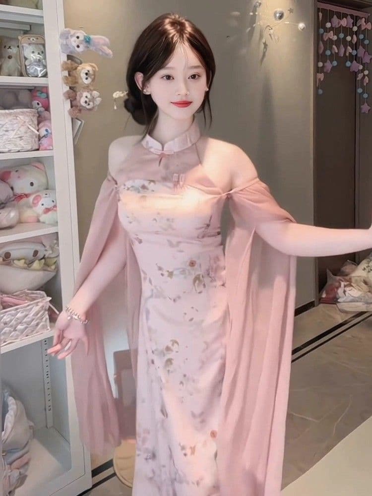 새로운 중식 국풍 행침 목 여성 드레스 여름 품격 몸매 가꾸기 자이언트 잘 생긴 개선 치파오 롱 스커트 2026 새로운 상세 이미지 6