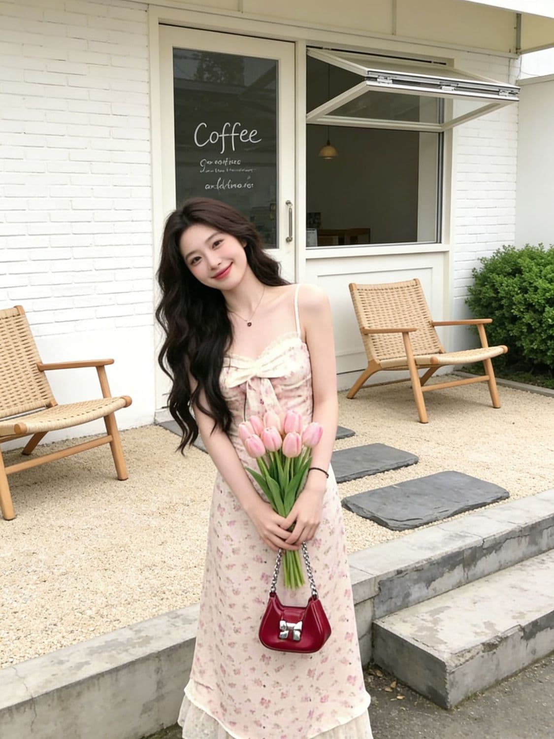 2026 여름 패션 새로운 프랑스식 달콤함 슬림해 보이는 허리 수축 몸매 가꾸기 레이스 꽃무늬 레이스업 슬립 드레스 이미지 2