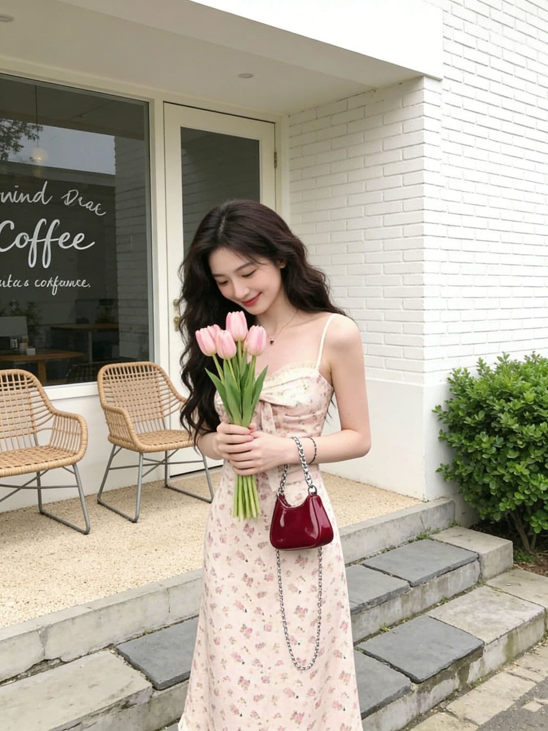 2026 여름 패션 새로운 프랑스식 달콤함 슬림해 보이는 허리 수축 몸매 가꾸기 레이스 꽃무늬 레이스업 슬립 드레스 이미지 4