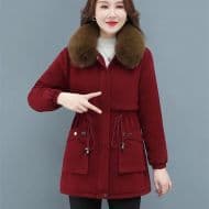 면 의류 여성 짧은 겨울 2026 새로운 한국 스타일 루즈핏 털이 있는 면 옷 양털 플리스 목화 진딧물 두꺼운 재킷 상세 이미지 5