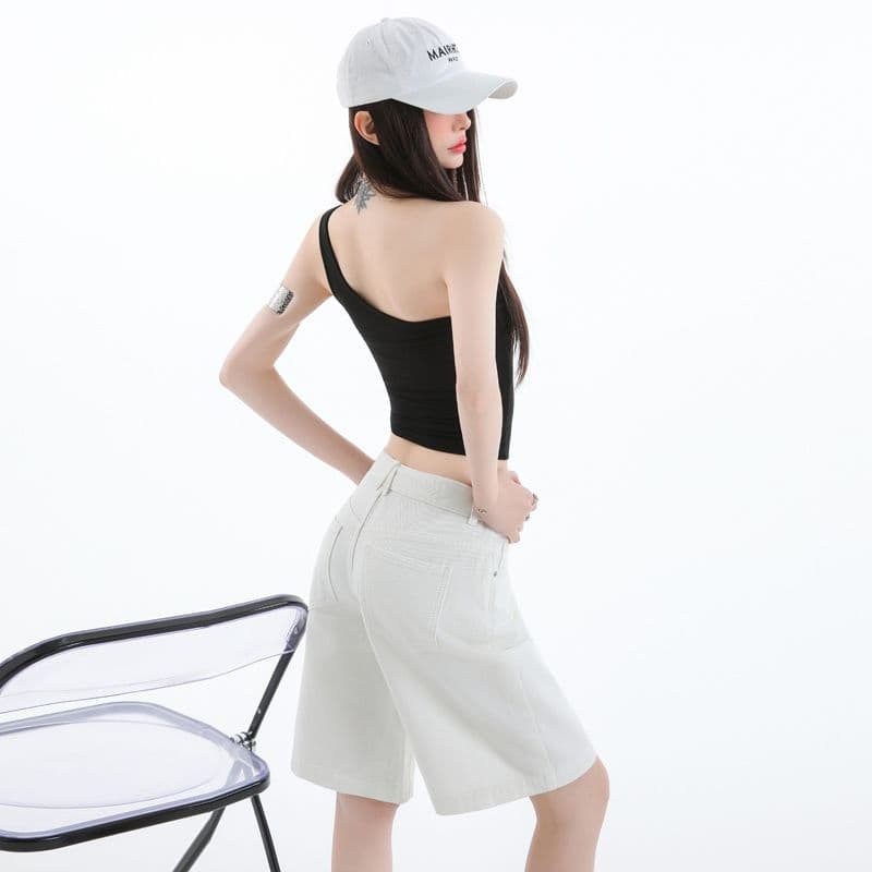 실사 레트로 작은 키 루즈핏 오부 바지 봄 여름 바지 다용도 스트레이트 청바지 여성 이미지 2