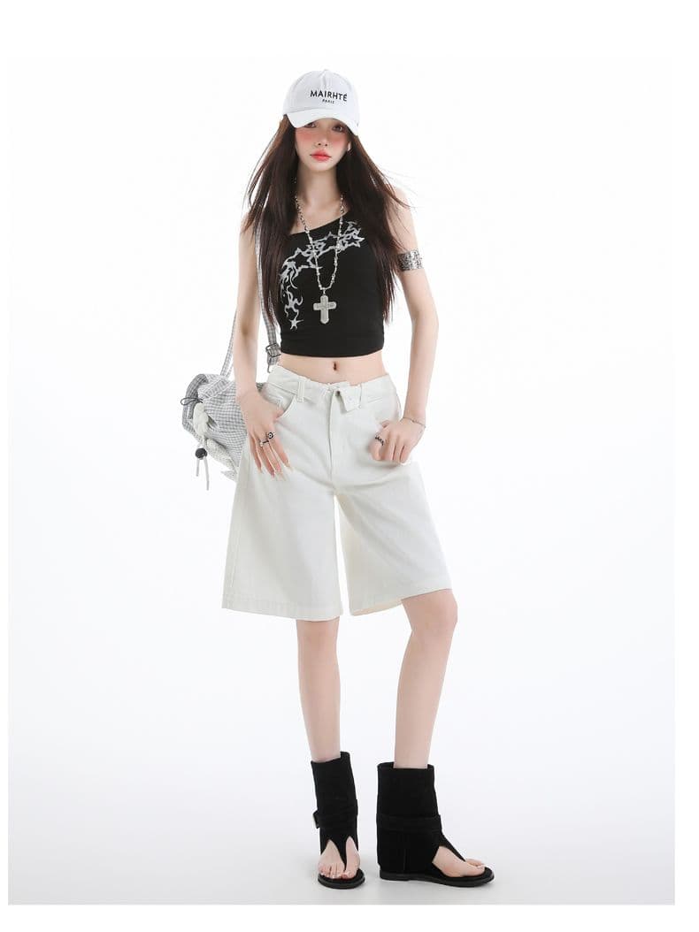 실사 레트로 작은 키 루즈핏 오부 바지 봄 여름 바지 다용도 스트레이트 청바지 여성 상세 이미지 8