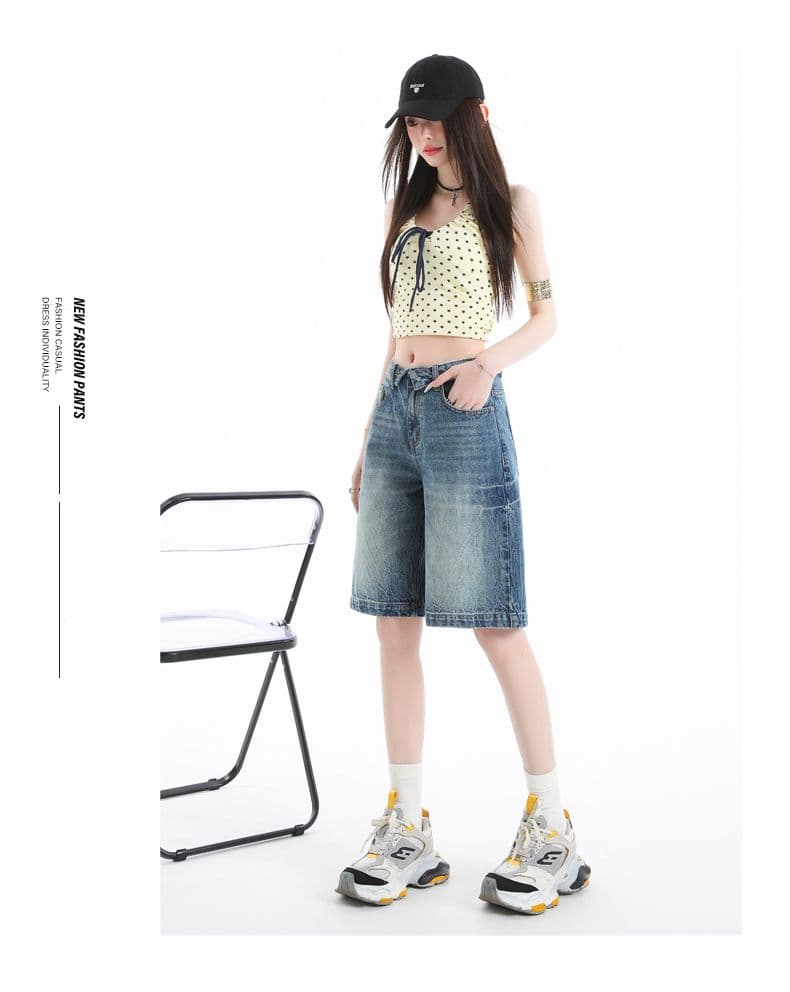 실사 레트로 작은 키 루즈핏 오부 바지 봄 여름 바지 다용도 스트레이트 청바지 여성 상세 이미지 19