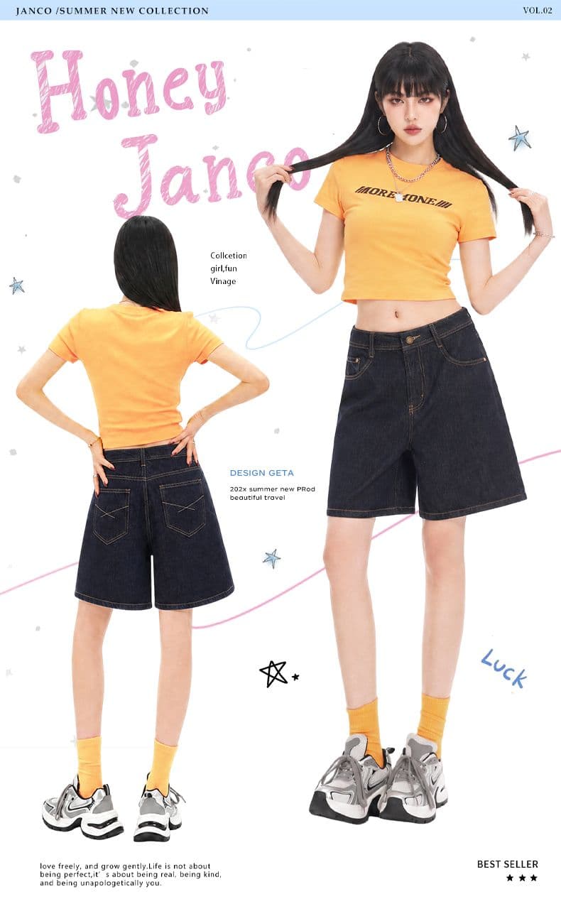 실사 데님 계획 국방 퇴색하다 자유로움 좋은 핏 스타일 중성 바람 원색 데님 바지 오부 바지 와이드 레그 팬츠 상세 이미지 1