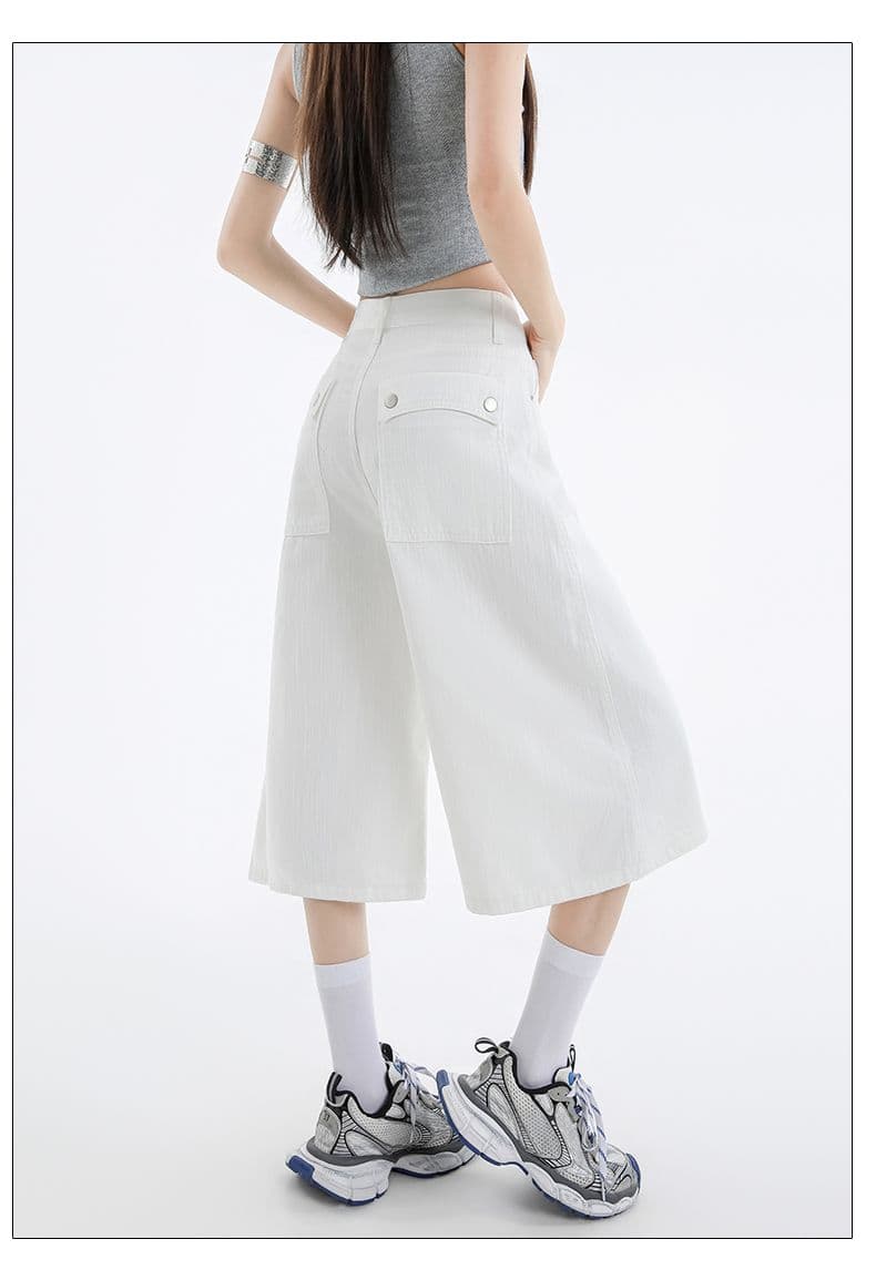 실사 아메리칸 루즈핏 7 점 청바지 여성 여름 개성 디자인 루즈핏 넓은 다리 높음 거리 스트레이트 바지 여성 상세 이미지 20