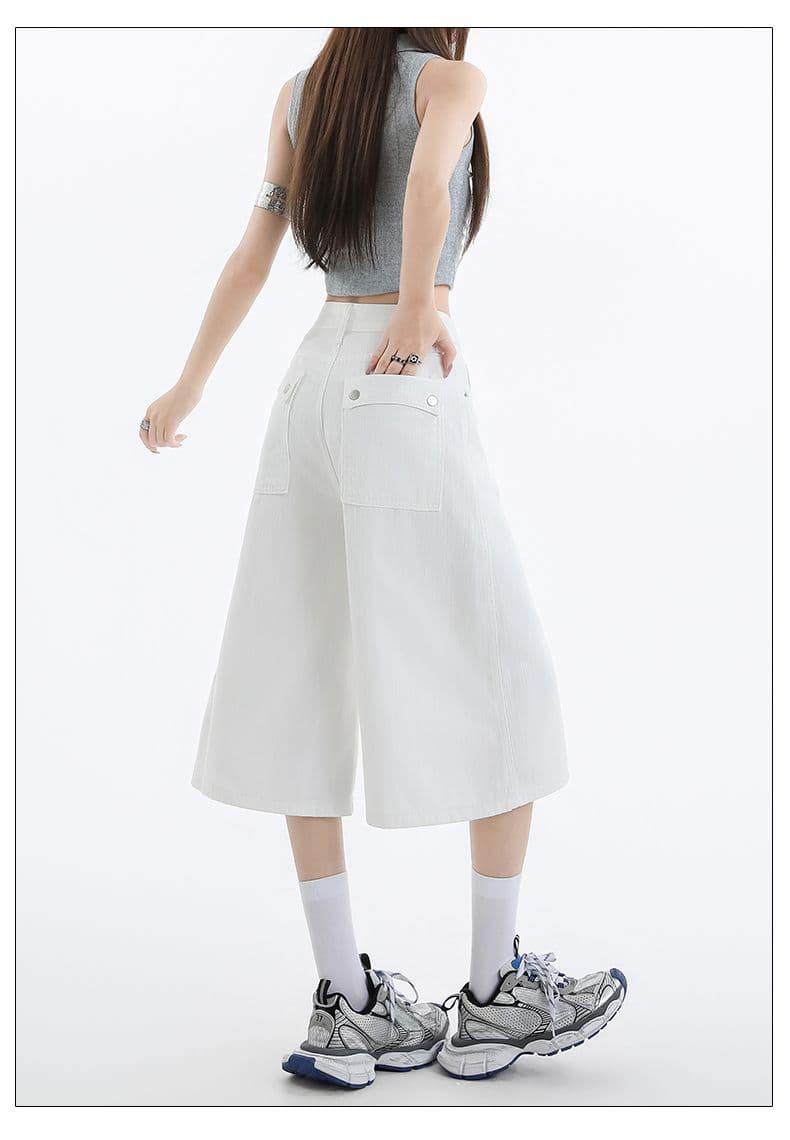 실사 아메리칸 루즈핏 7 점 청바지 여성 여름 개성 디자인 루즈핏 넓은 다리 높음 거리 스트레이트 바지 여성 상세 이미지 24