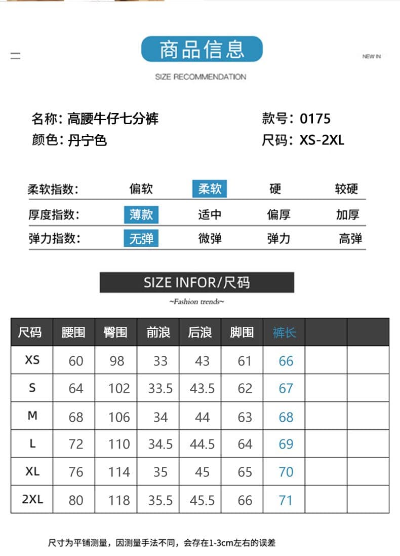실사 신제품 아메리칸 레트로 워크웨어 청바지 여성 루즈핏 슬림해 보이는 디자인 센스 스트레이트 7부 바지 상세 이미지 8