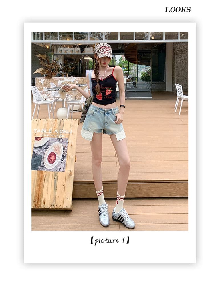실사 레트로 달콤한 차가운 와 성별 거리 데님 반바지 여성 여름 새로운 다용도 슬림해 보이는 핫걸 핫 바지 상세 이미지 3
