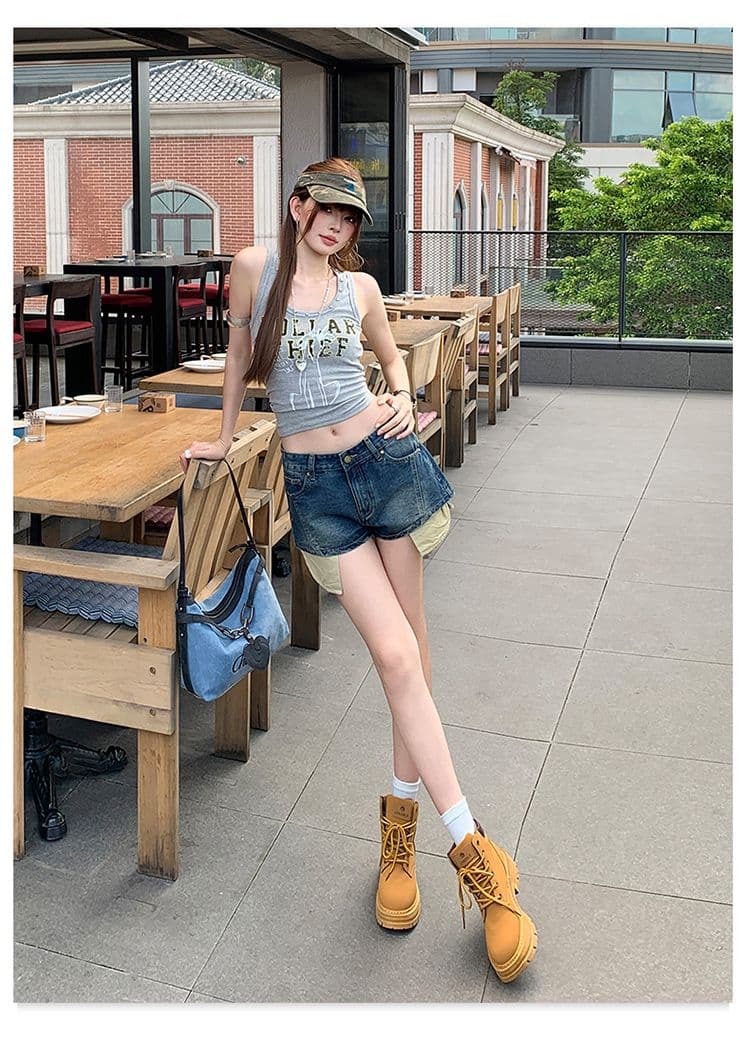 실사 레트로 달콤한 차가운 와 성별 거리 데님 반바지 여성 여름 새로운 다용도 슬림해 보이는 핫걸 핫 바지 상세 이미지 15
