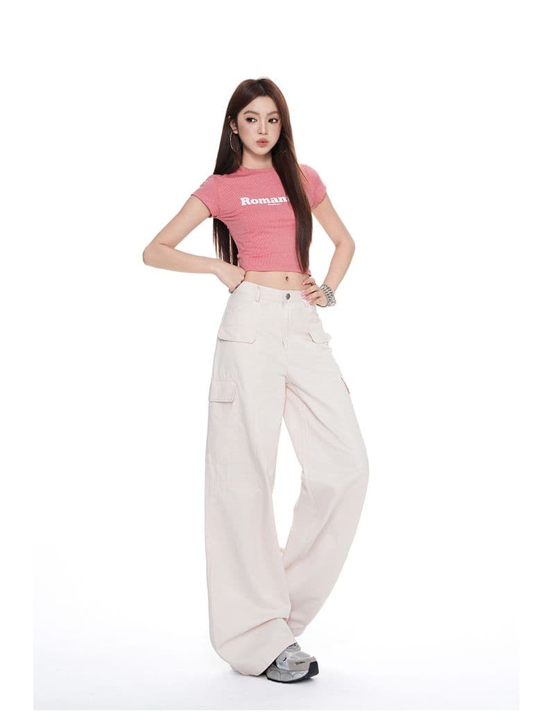 실사 레트로 워크웨어 캐주얼 느긋한 루즈핏 슬림해 보이는 와이드 레깅스 바지 다용도 느슨함 센스 데님 긴 바지 상세 이미지 12