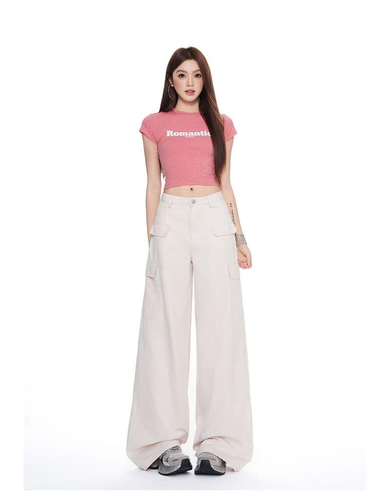 실사 레트로 워크웨어 캐주얼 느긋한 루즈핏 슬림해 보이는 와이드 레깅스 바지 다용도 느슨함 센스 데님 긴 바지 상세 이미지 16