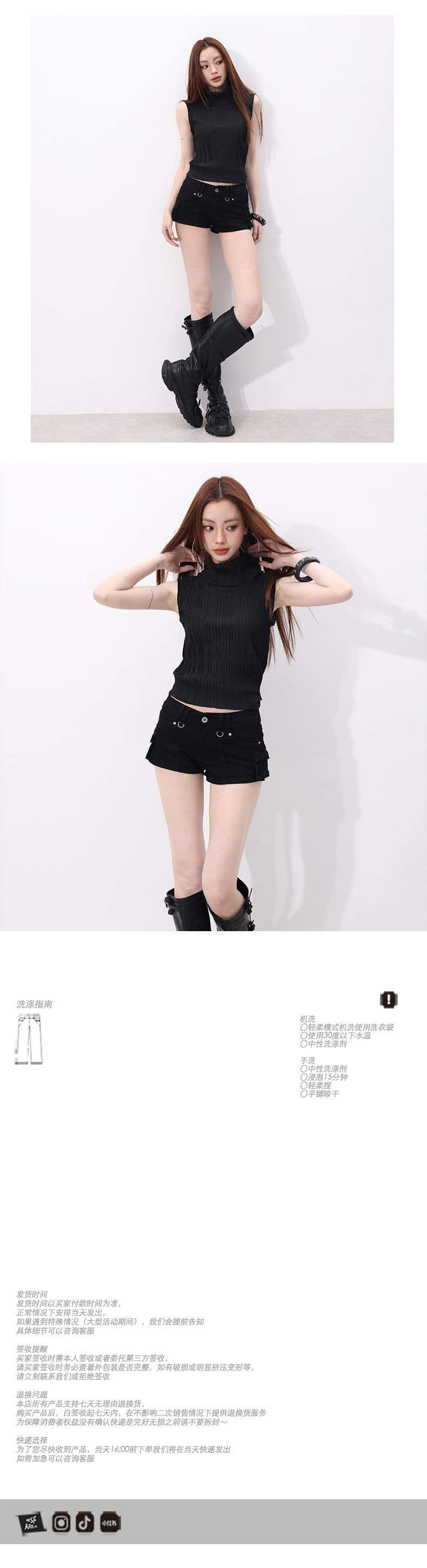 실사 달콤한 던져 고양이 플라스틱 차가운 바람의 소리 무거운 작업 핫 바지 질감 패치워크 자매 센스 작은 대중 편안함 청바지 상세 이미지 6