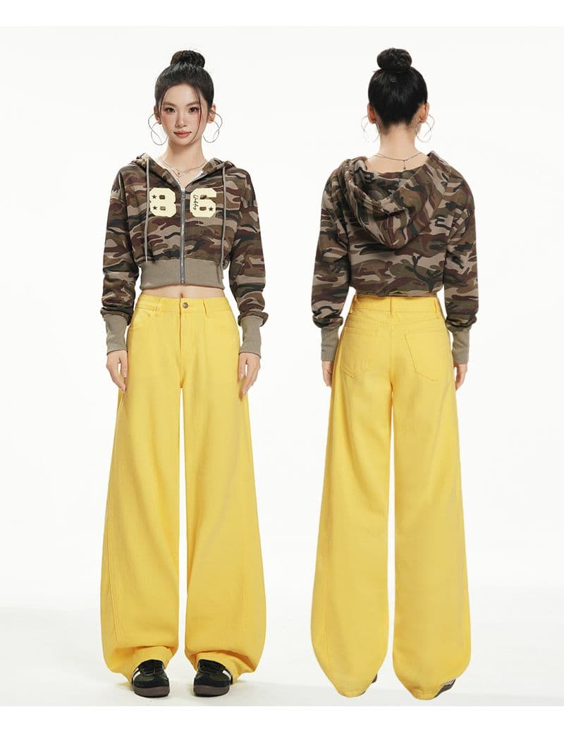 실사 패션 연령 감소 클래식 기타 색상 루즈핏 스트레이트 넓은 다리 청바지 여성 상세 이미지 17