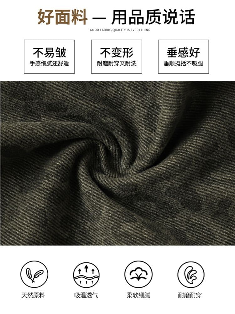 실사 가을 겨울 새로운 핫걸 패션 레트로 스타일 트렌드 루즈핏 모통이 칼 바지 와이드 레그 팬츠 레오파드 무늬 캐주얼 바지 상세 이미지 9