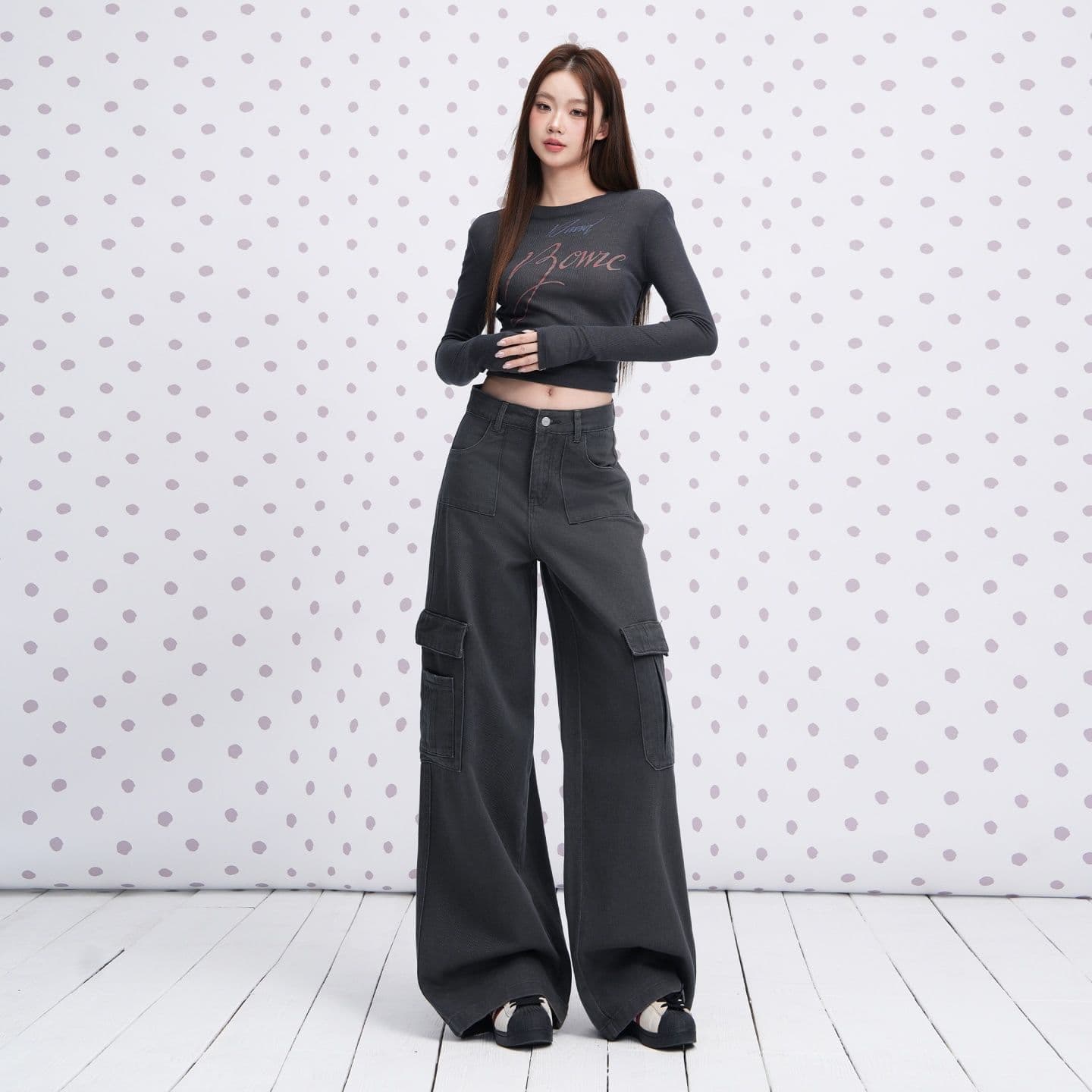 실사 초콜릿 브라운 아메리칸 기타 주머니 워크웨어 청바지 2026 이른 가을 새로운 루즈핏 다용도 캐주얼 바지 이미지 3