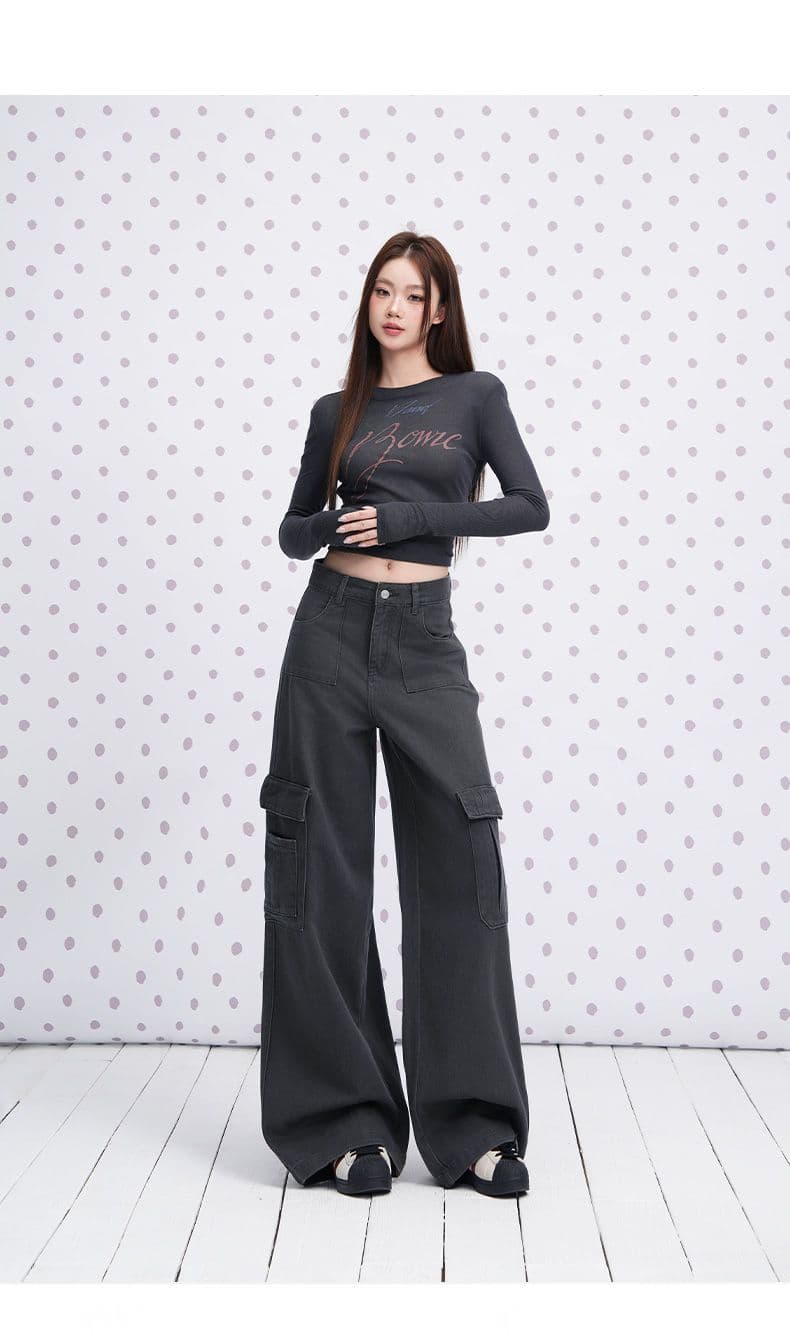 실사 초콜릿 브라운 아메리칸 기타 주머니 워크웨어 청바지 2026 이른 가을 새로운 루즈핏 다용도 캐주얼 바지 상세 이미지 11