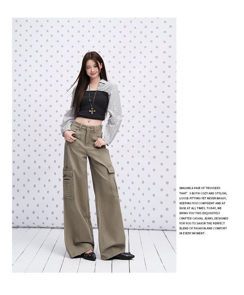 실사 초콜릿 브라운 아메리칸 기타 주머니 워크웨어 청바지 2026 이른 가을 새로운 루즈핏 다용도 캐주얼 바지 상세 이미지 32