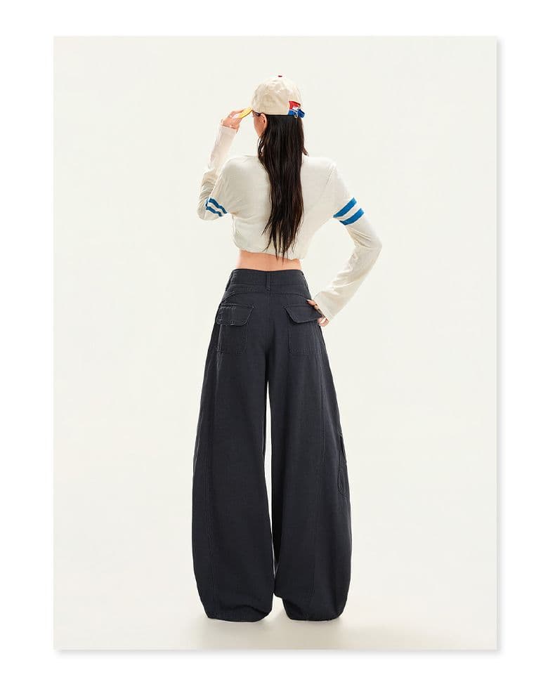 실사 2026 새로운 워크웨어 팬츠 여성 모통이 칼 아메리칸 도루 센스 순면 바닥 청소 상세 이미지 18