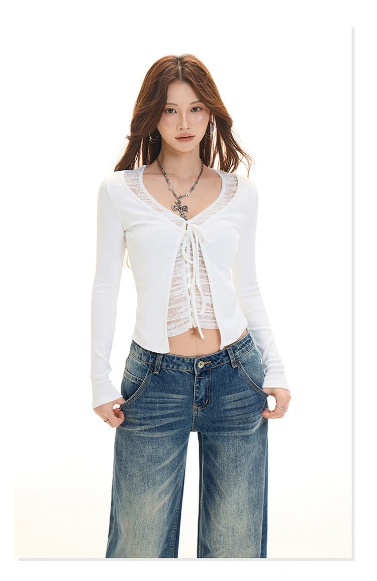 실사 레트로 워싱 마 오래된 디자인 로우 웨이스트 스트레이트 청바지 루즈핏 아메리칸 가을 겨울 새로운 상세 이미지 16